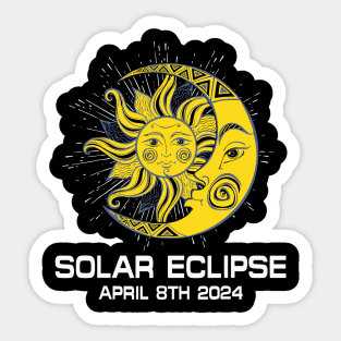 April 8th 2024 - Total Solar Eclipse 2024 Sticker